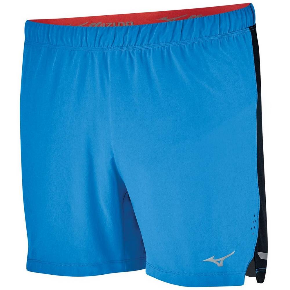 Pantaloncini Mizuno Running Aero 4.5" Uomo - Blu/Nere - 98561-OAQM